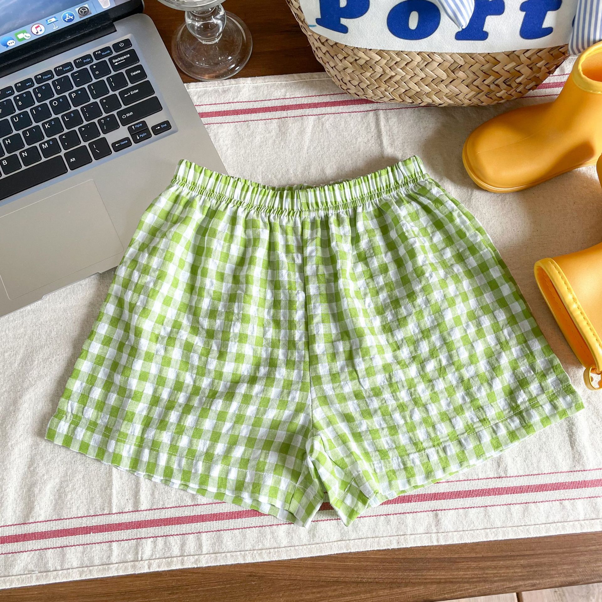 Kids Checkerboard Short Pants
