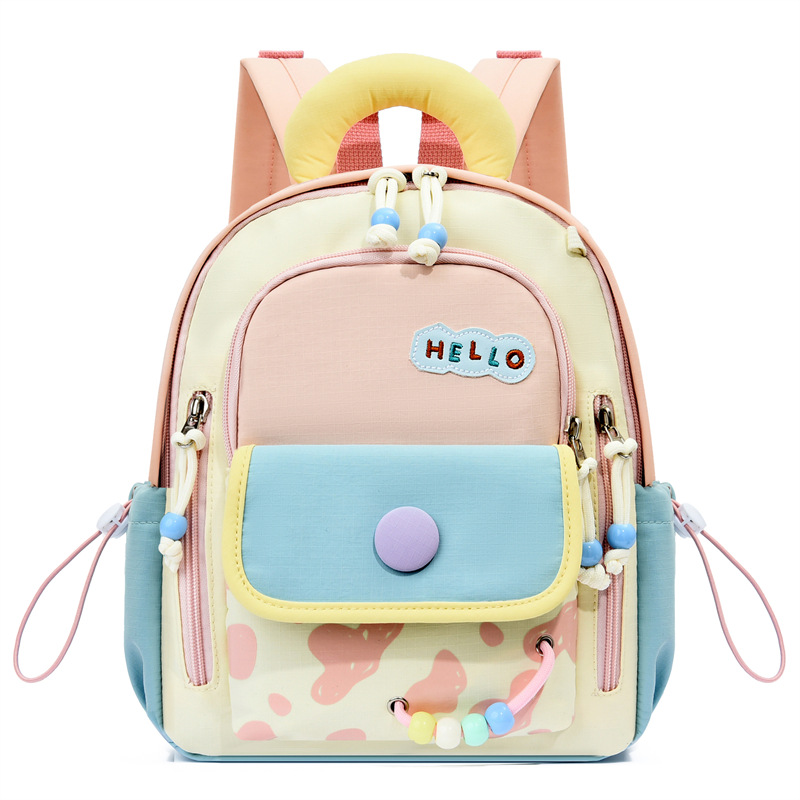 Kids Contrasting Colors Backpack for Preschool & School