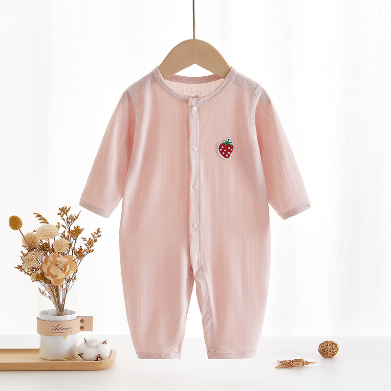 Baby Animal Fruit Embroidery Romper