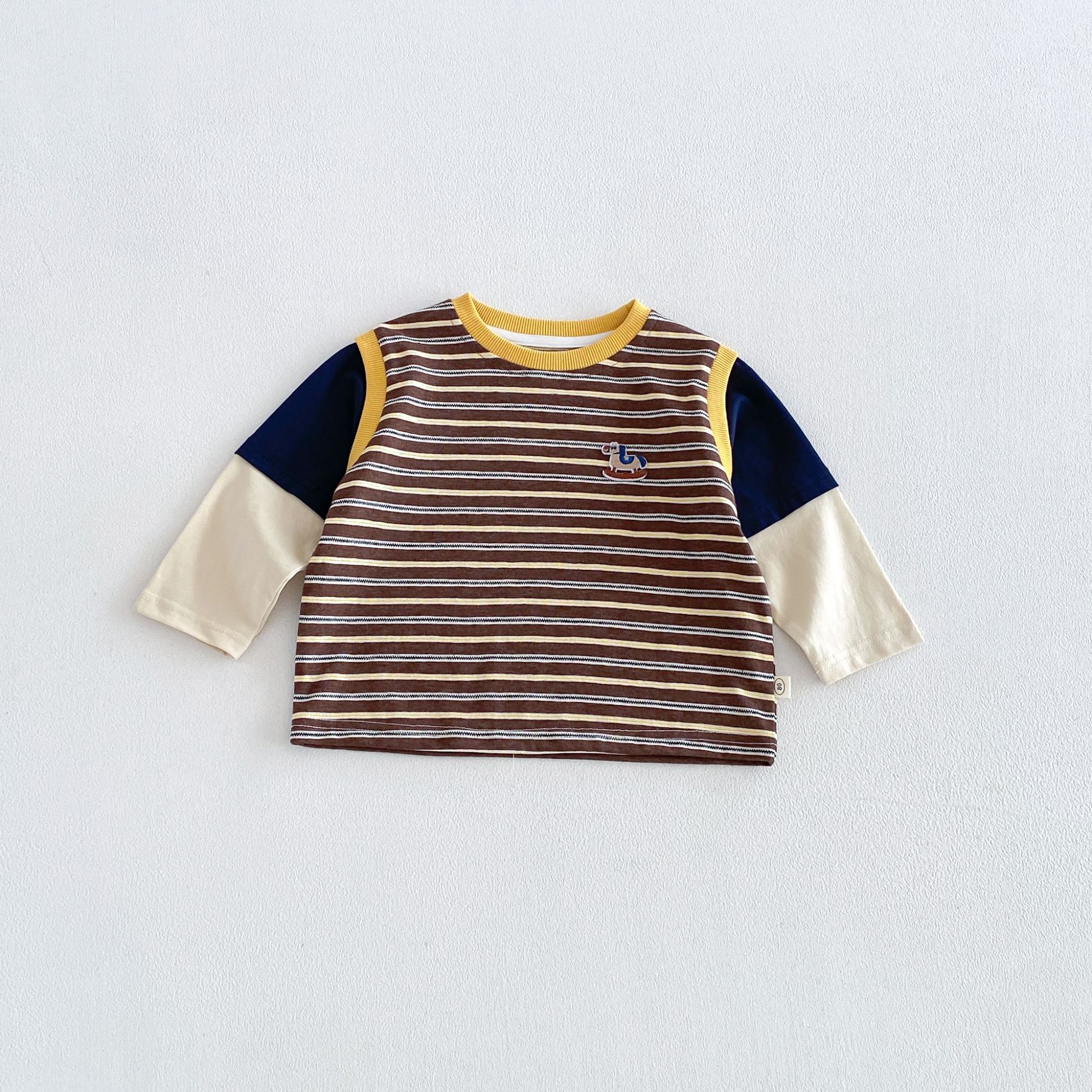 Kids Contrasting Colors Stripe T-shirt