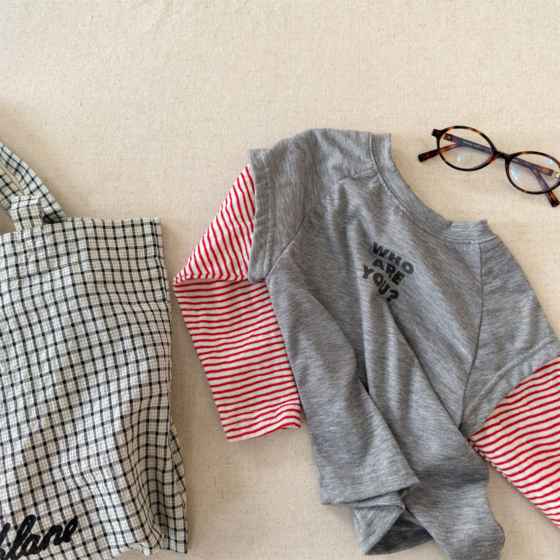 Kids Panelled Striped Sleeves Faux Two-Piece T-shirt