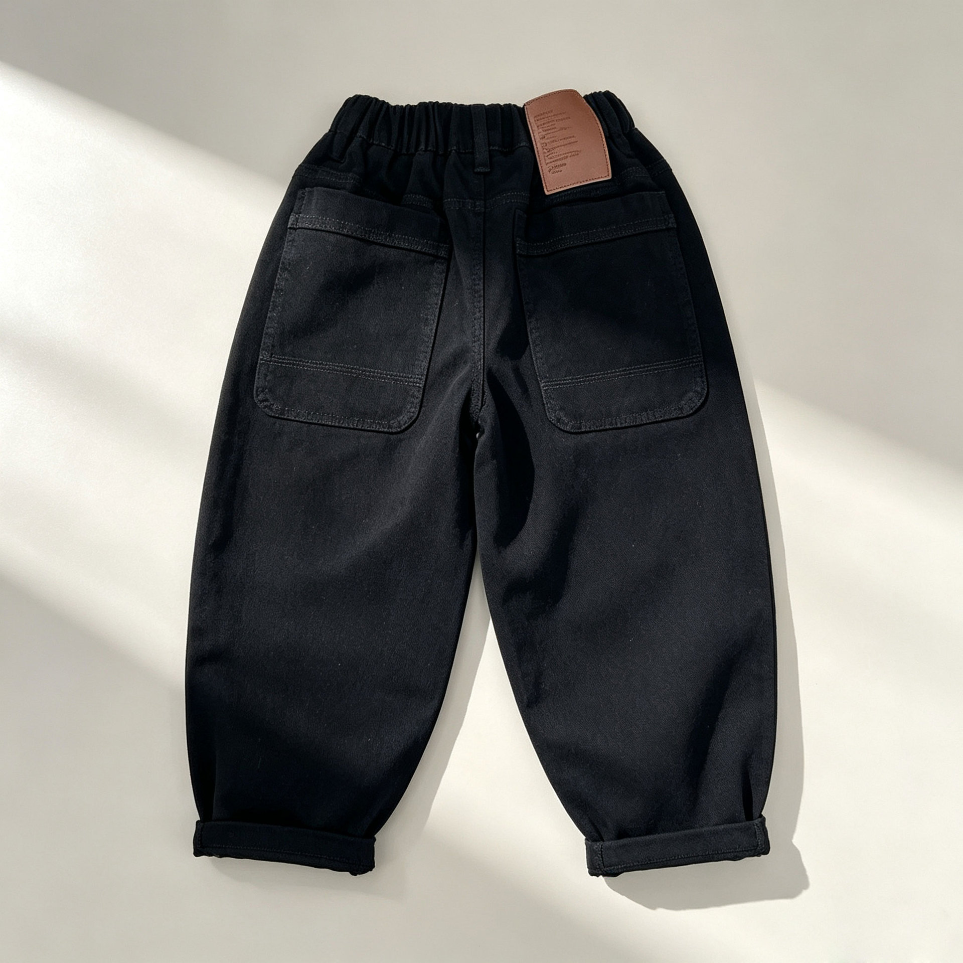Kids Solid Color Loose Leisure Pants