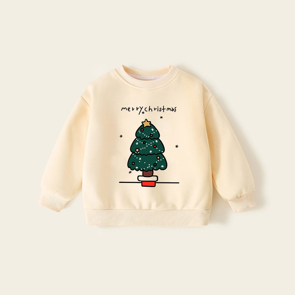 Kids Christmas Tree Fleece-Lined Sweatshir