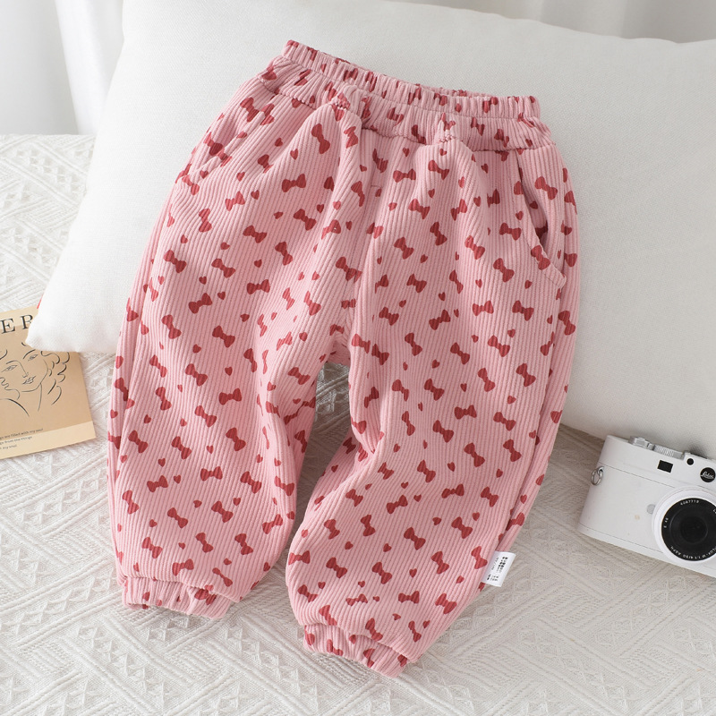 Baby Toddler Flower Bear Plush Pants