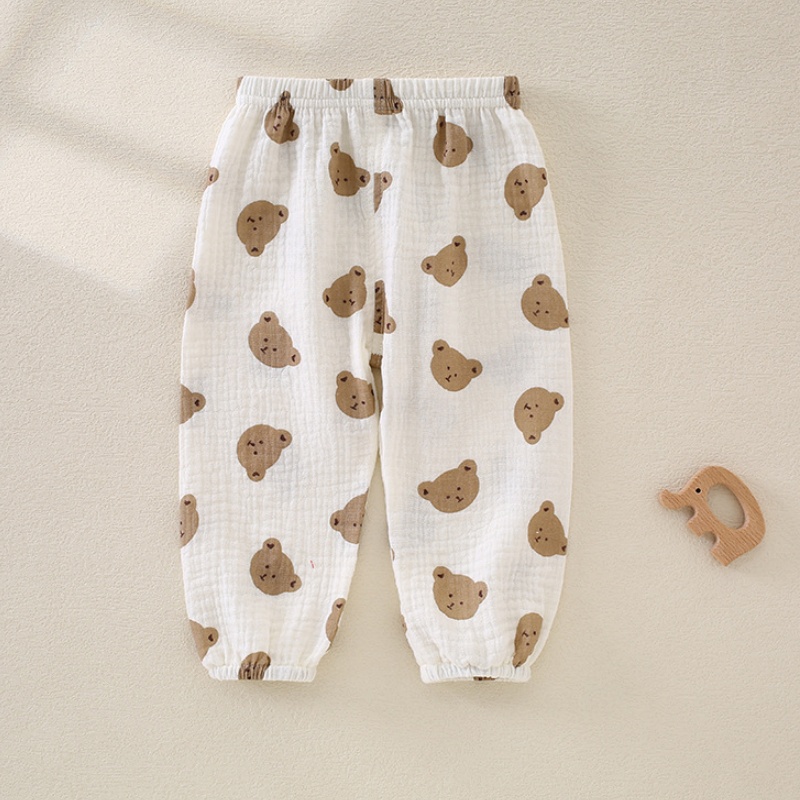 Baby Toddler Gauze Breathable Print Pants