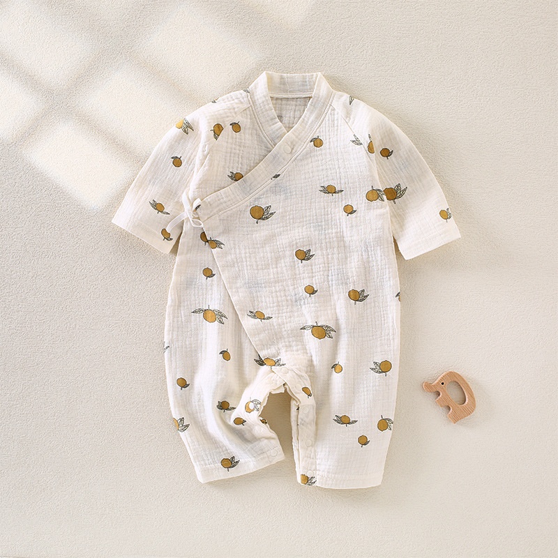 Baby Newborn Breathable Gauze Print Romper