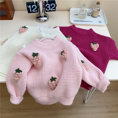 Toddler Girl Strawberry Warm Sweater