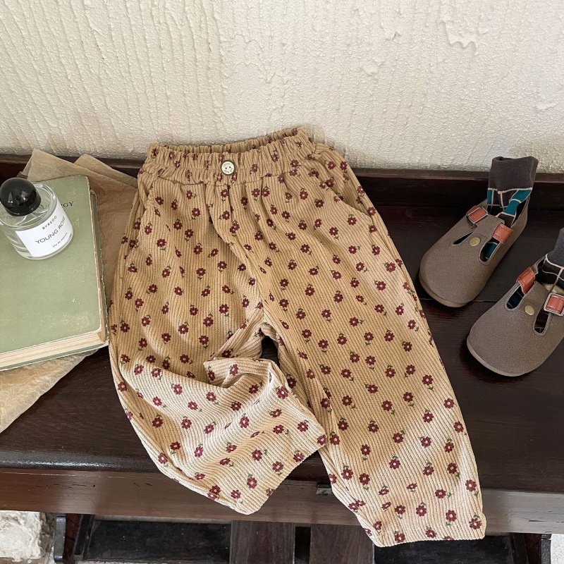 Kids' Printed Corduroy Pants