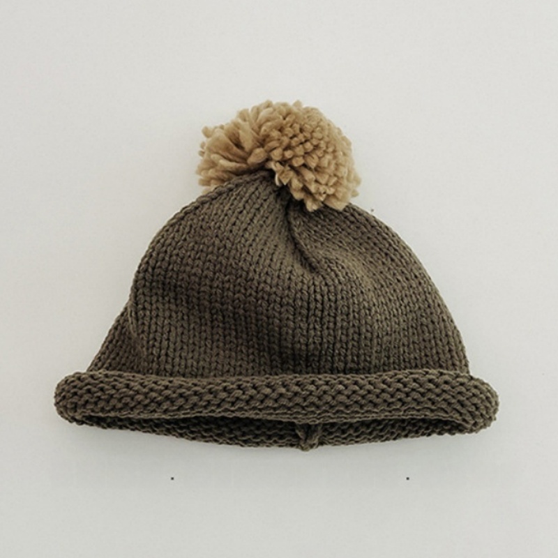 Baby Knit Rolled-Brim Wool Hat