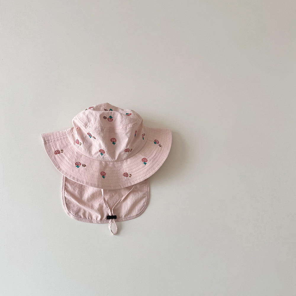 Baby Cartoon Pattern Shawl Bucket Hat