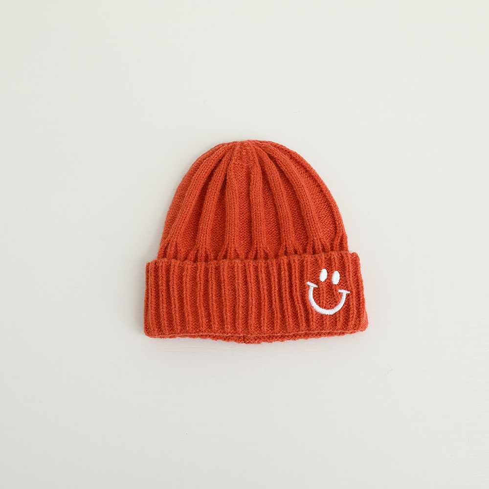 Baby Warm Smiley Solid Color Hat