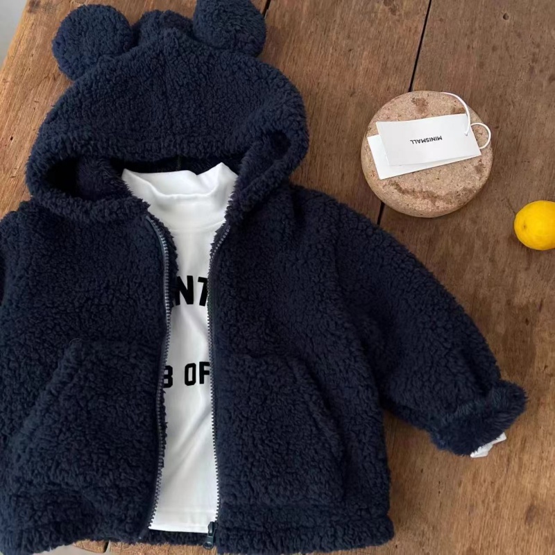 Baby Kids' Fleece-Lined Zipper Outerwear