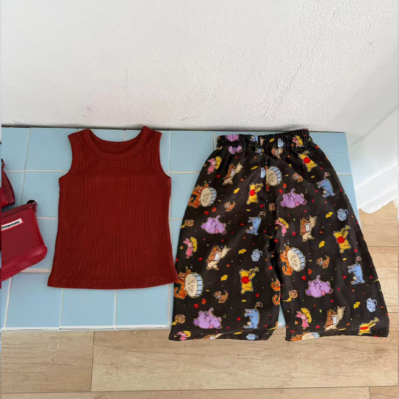 Toddler Dog Print Loose-Fit Pants