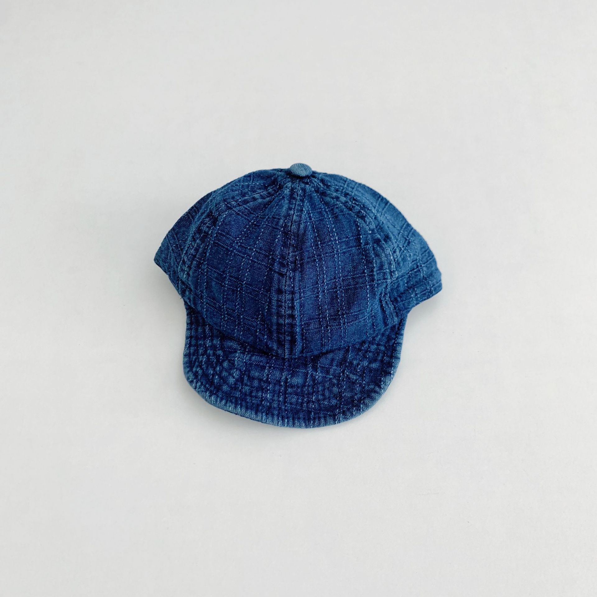 Baby Grid Soft-Brimmed Denim Baseball Hat