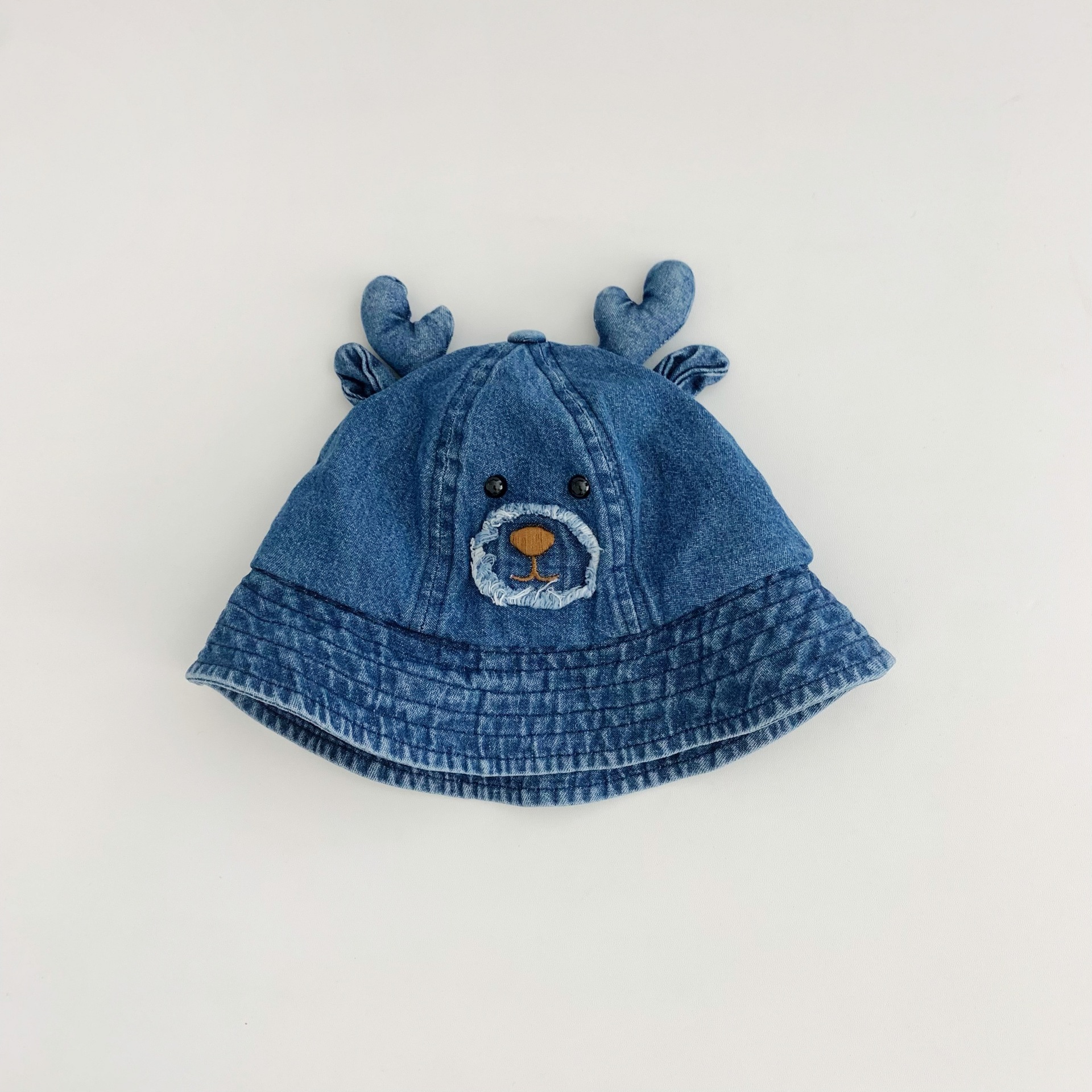 Toddler Cute Deer Cat Dome Denim Bucket Hat