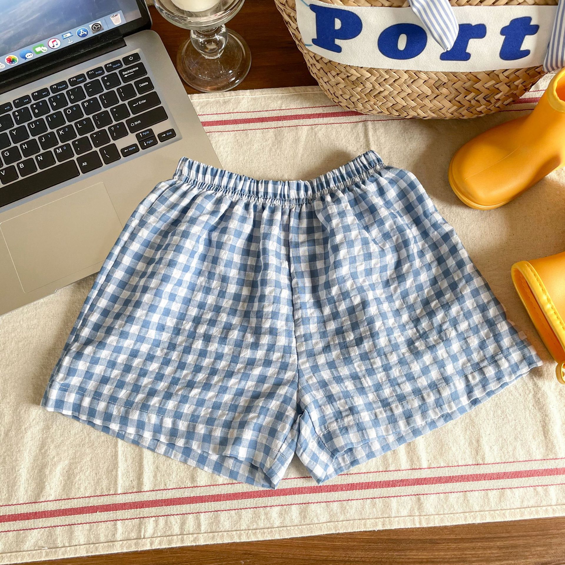 Kids Checkerboard Short Pants
