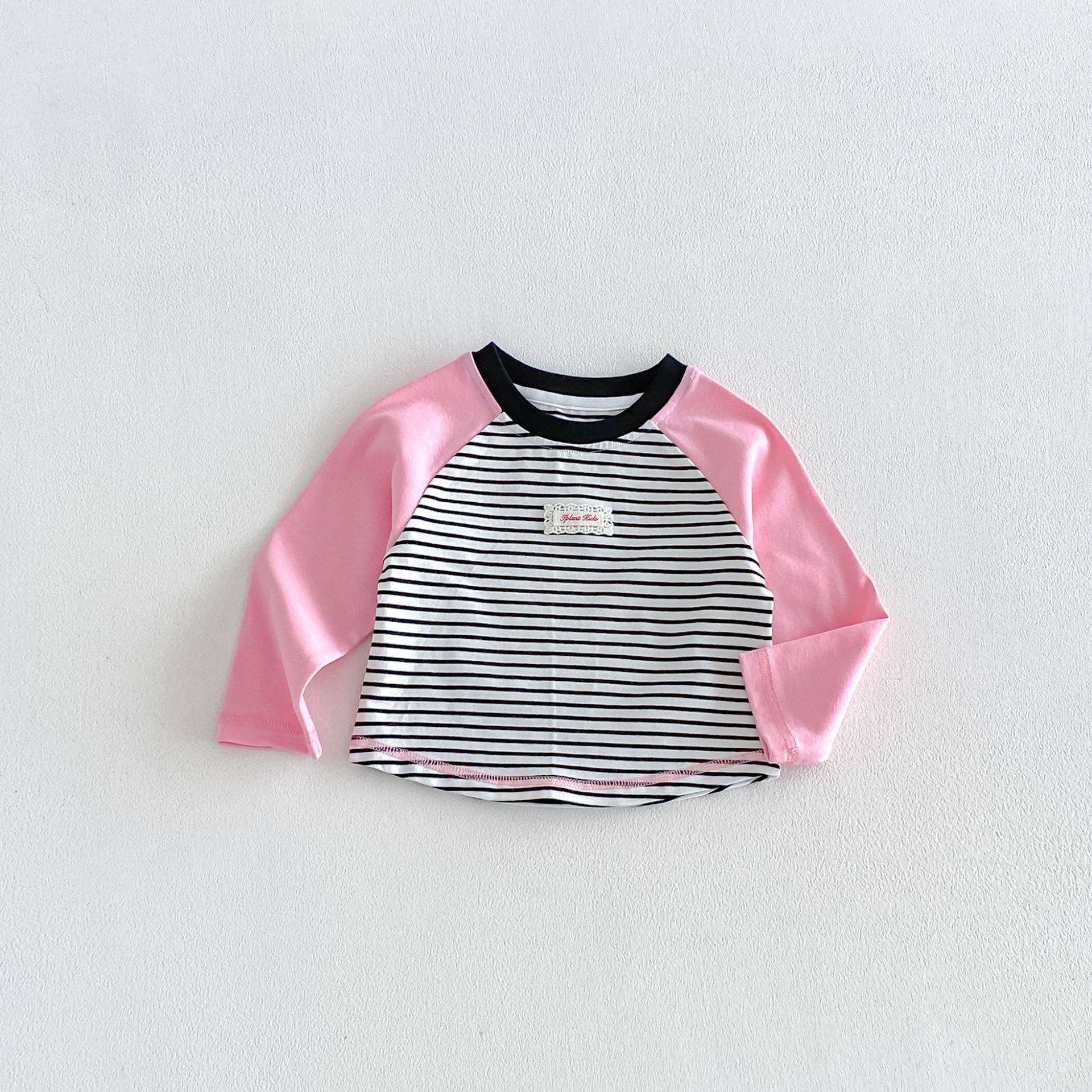 Kids Raglan Color Blocking Stripe T-shirt