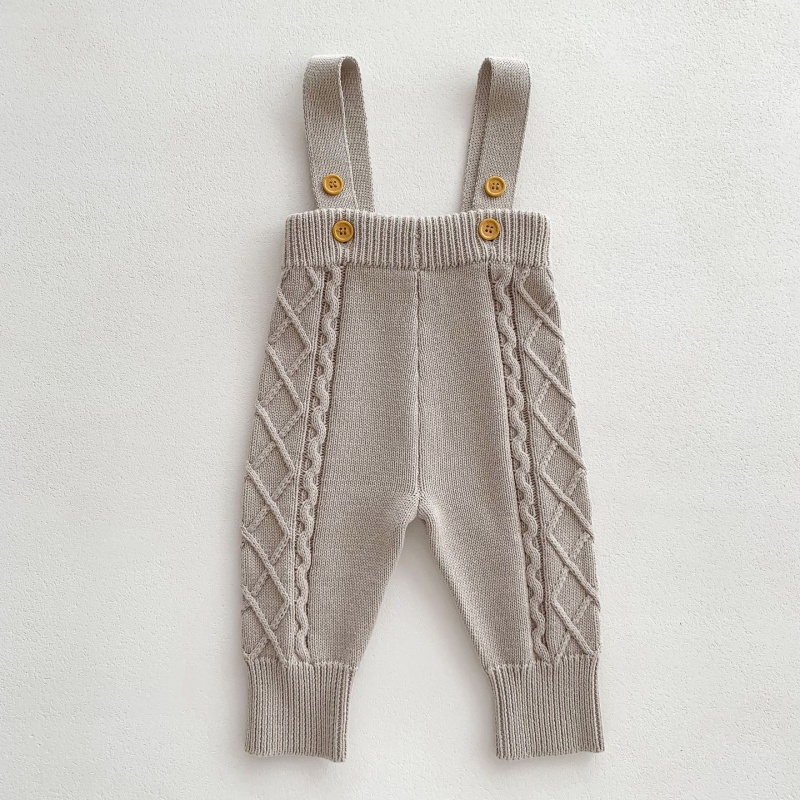 Baby Sweater Overalls Set