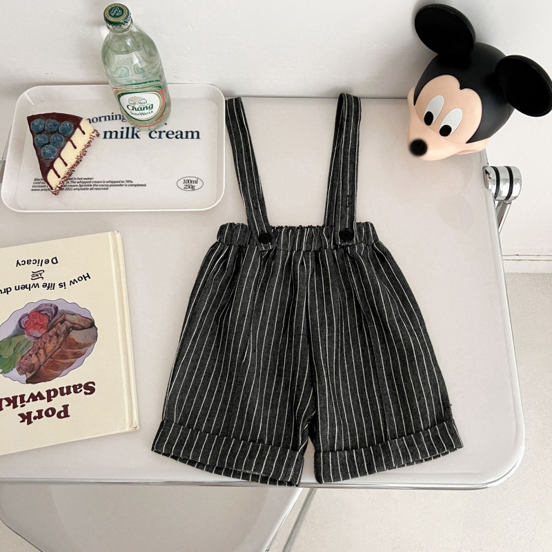 Baby doll collar shirt & workwear overall