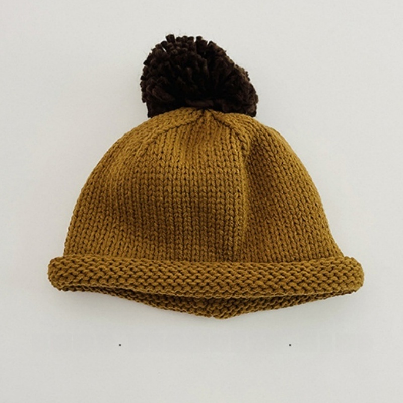 Baby Knit Rolled-Brim Wool Hat