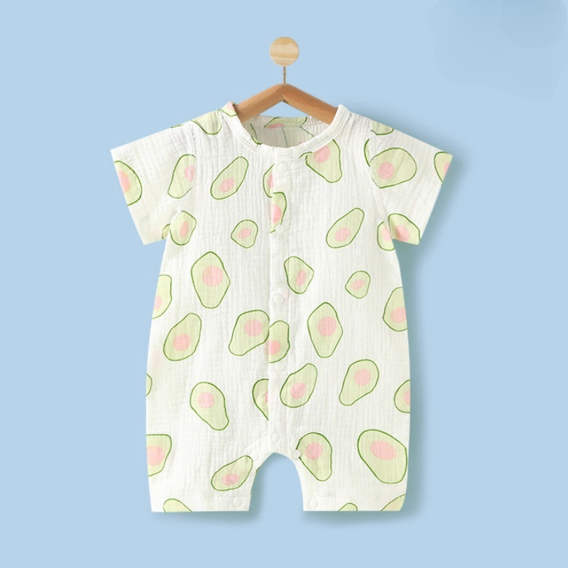 Baby Newborn Multicolor Floral Gauze Romper