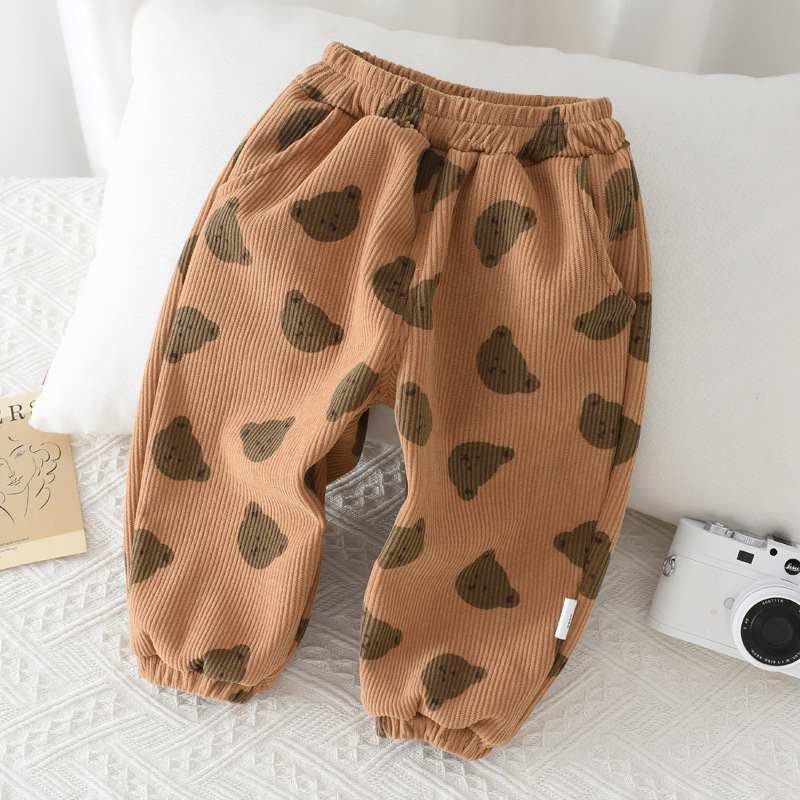 Baby Toddler Flower Bear Plush Pants