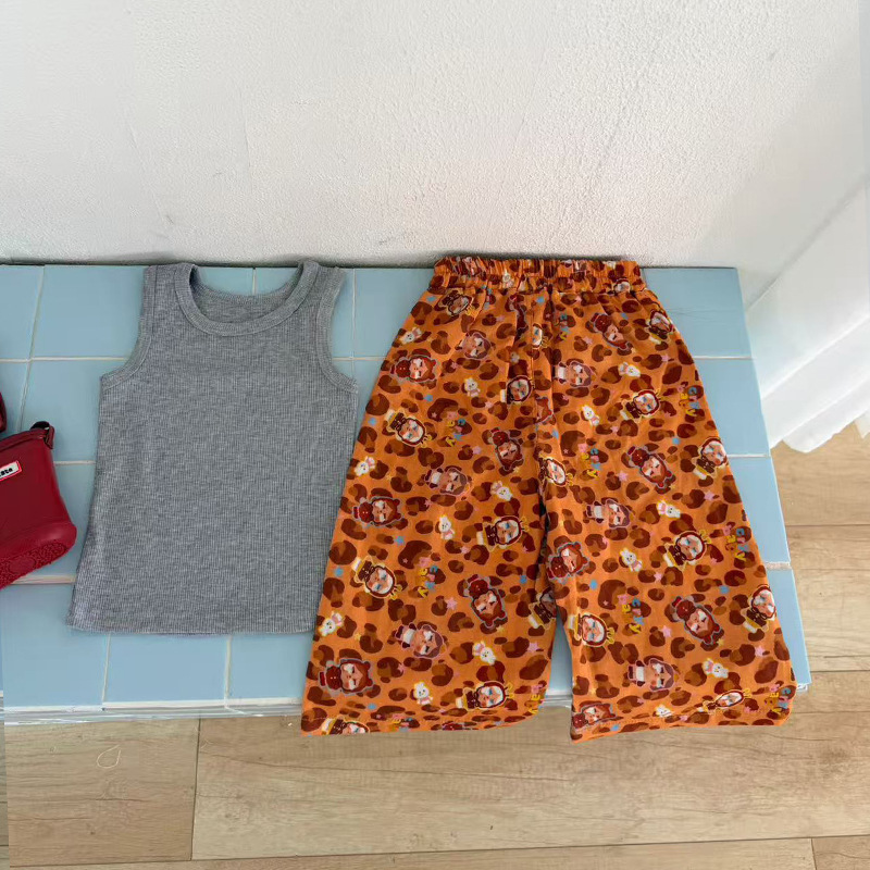 Toddler Dog Print Loose-Fit Pants