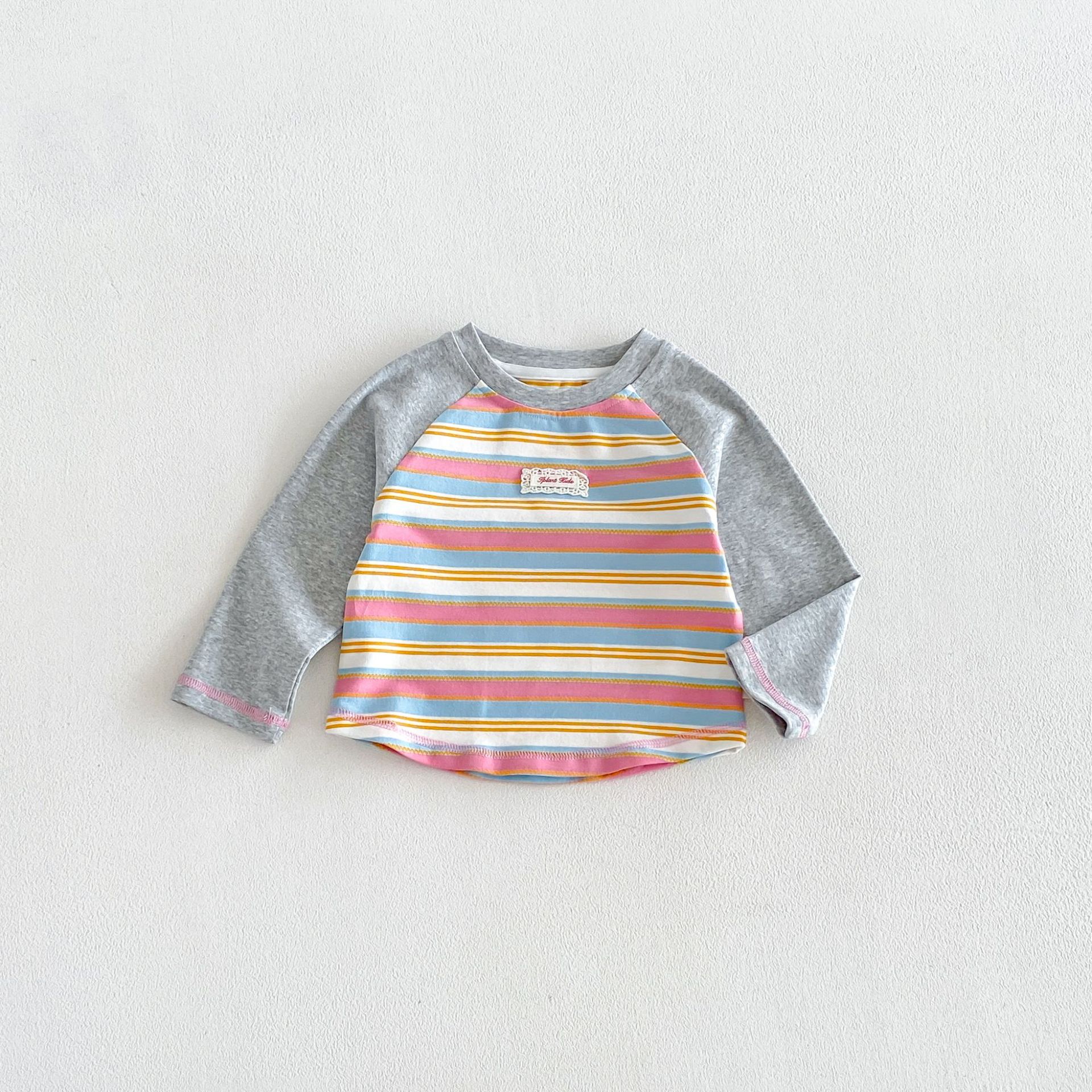 Kids Raglan Color Blocking Stripe T-shirt