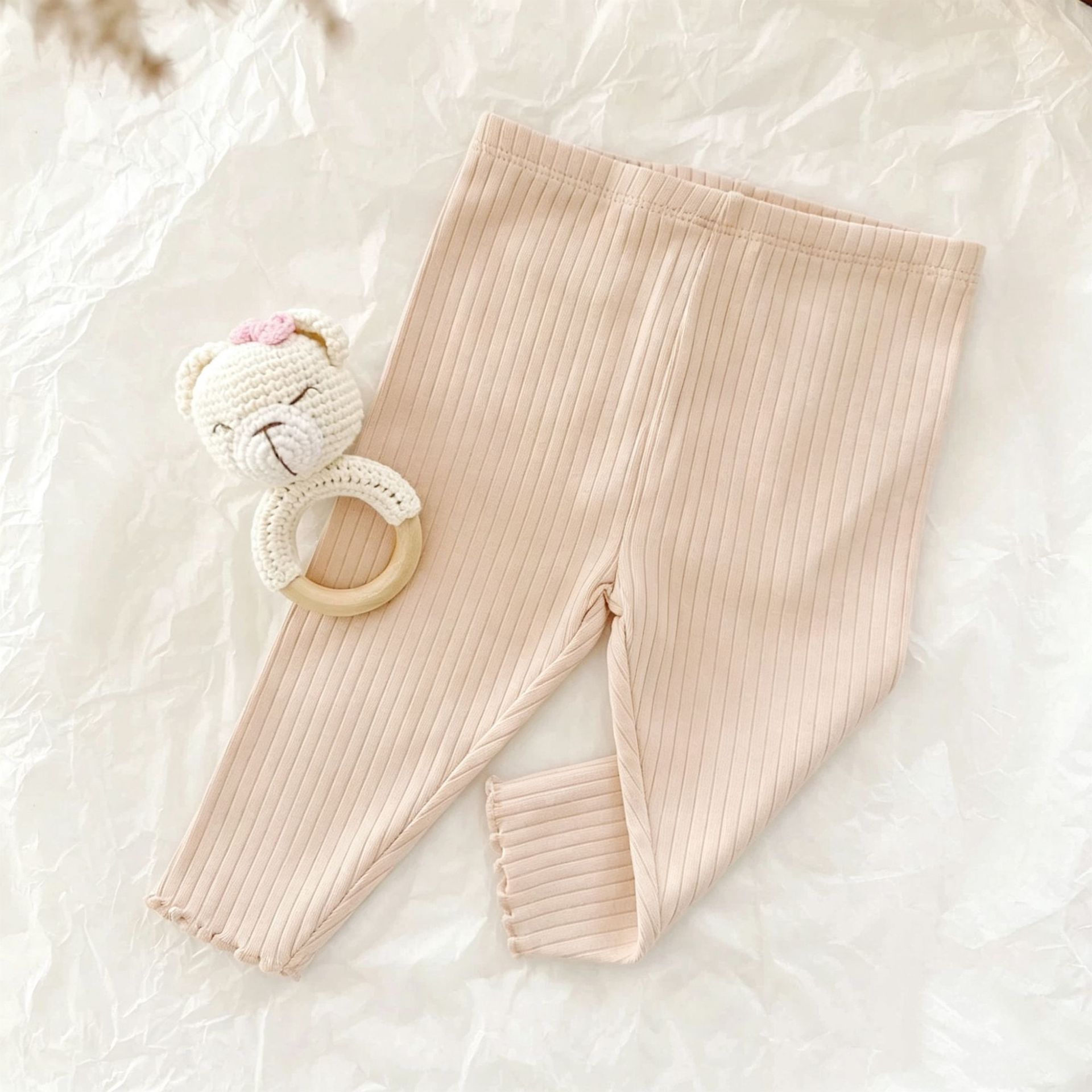 Baby Toddler Solid Color Ribbing Base Layer Pants