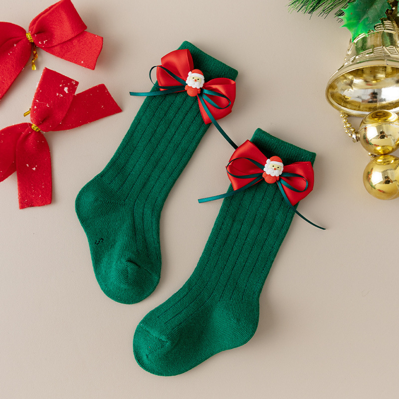 [Copy]Baby Toddler Christmas Bow Socks