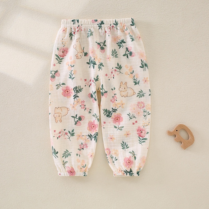 Baby Toddler Gauze Breathable Print Pants