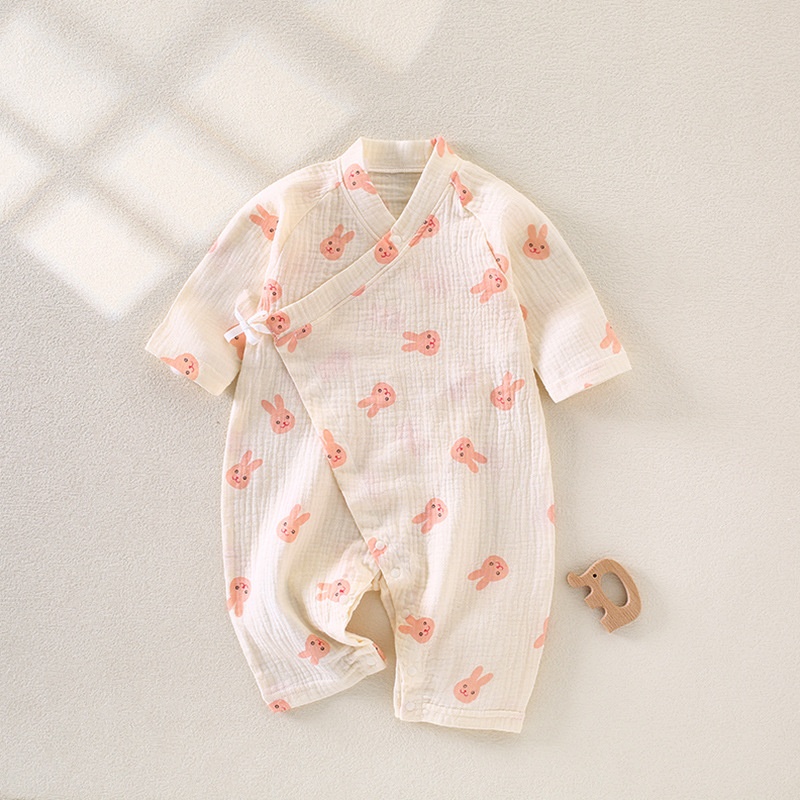 Baby Newborn Breathable Gauze Print Romper