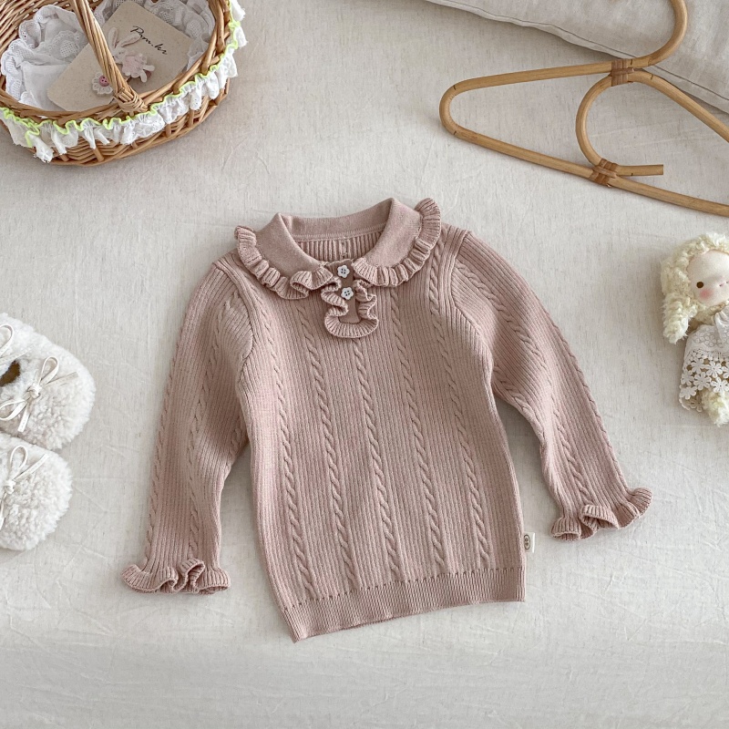 Baby Kids' Girl Lace Knit Sweater