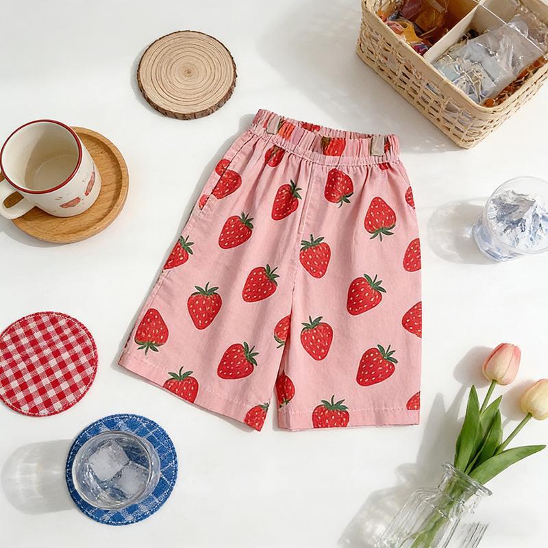 Kids Cute Cartoon Dopamine Style Print Pants