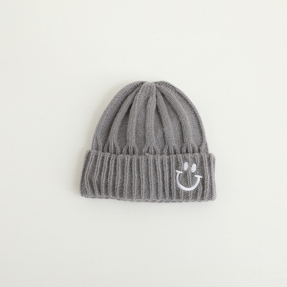 Baby Warm Smiley Solid Color Hat