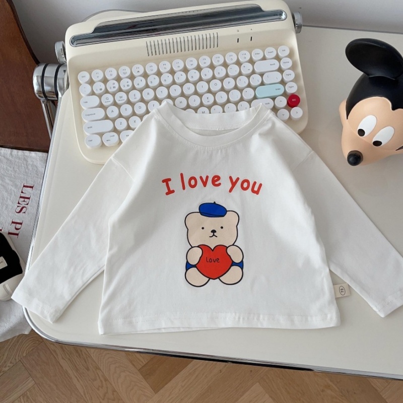 I LOVE YOU Baby Toddler Letter Print Striped T-Shirt Top