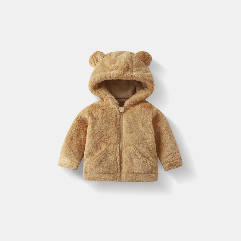 Baby Toddler Plush Zipper Outerwear