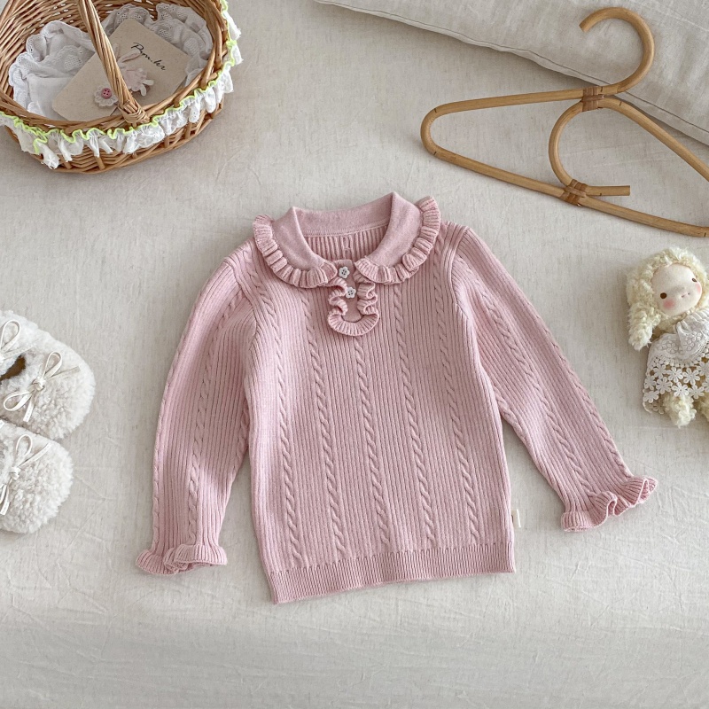 Baby Kids' Girl Lace Knit Sweater