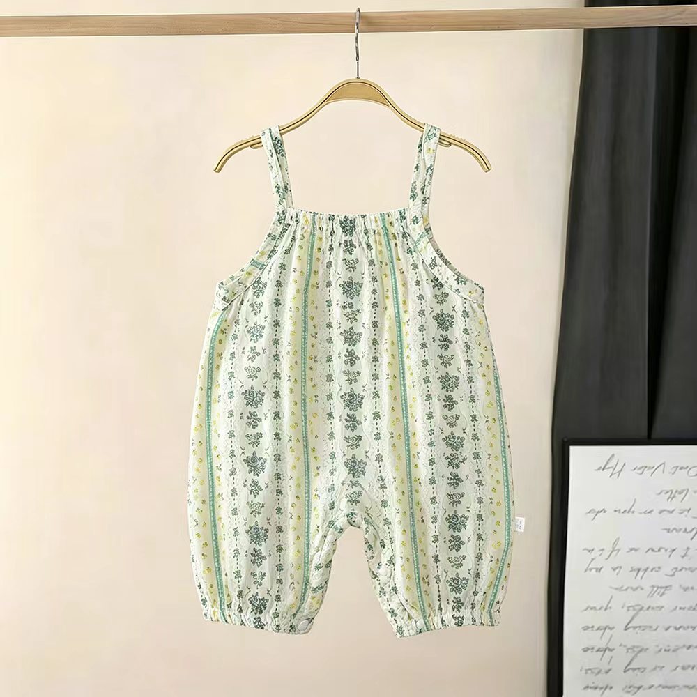 Baby Animal Floral Print Camisole Onesie