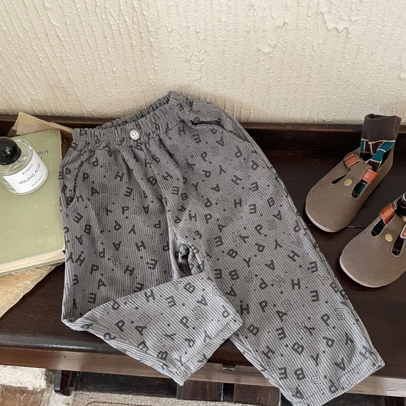 Kids' Printed Corduroy Pants