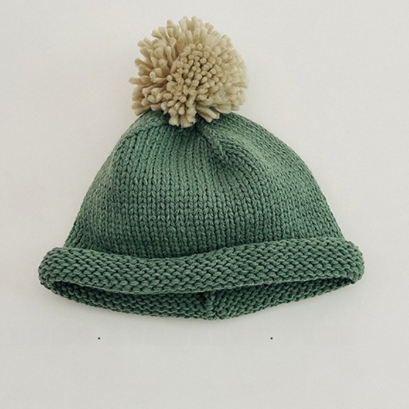 Baby Knit Rolled-Brim Wool Hat