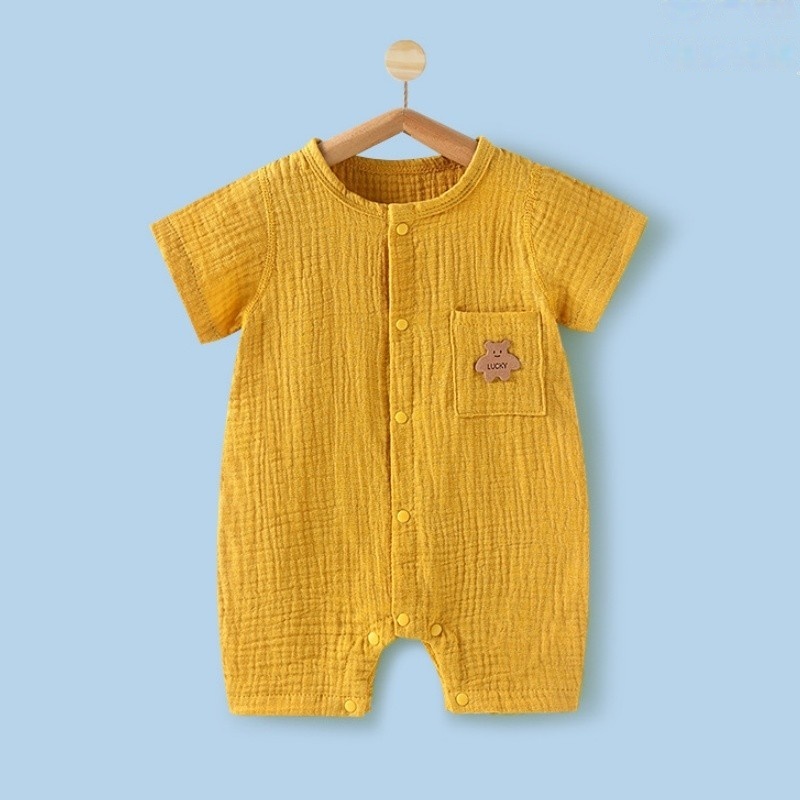 Baby Newborn Multicolor Floral Gauze Romper