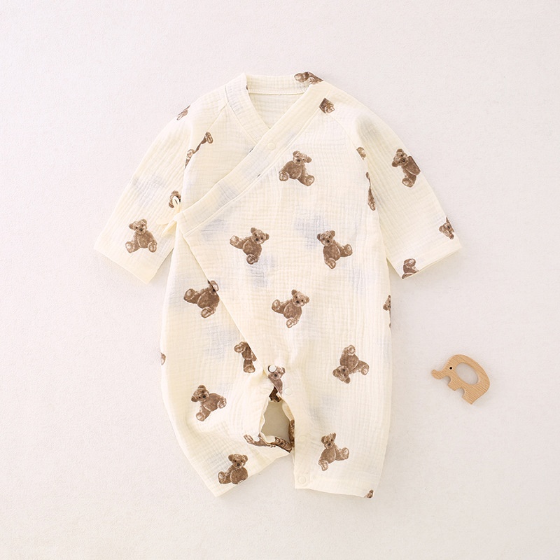 Baby Newborn Breathable Gauze Print Romper