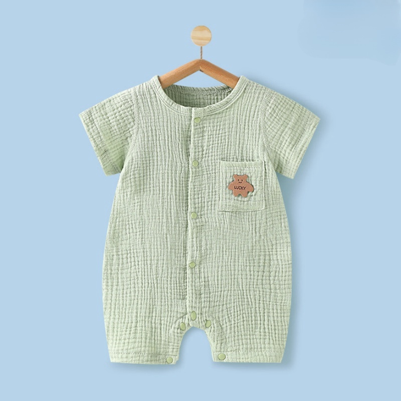 Baby Newborn Multicolor Floral Gauze Romper