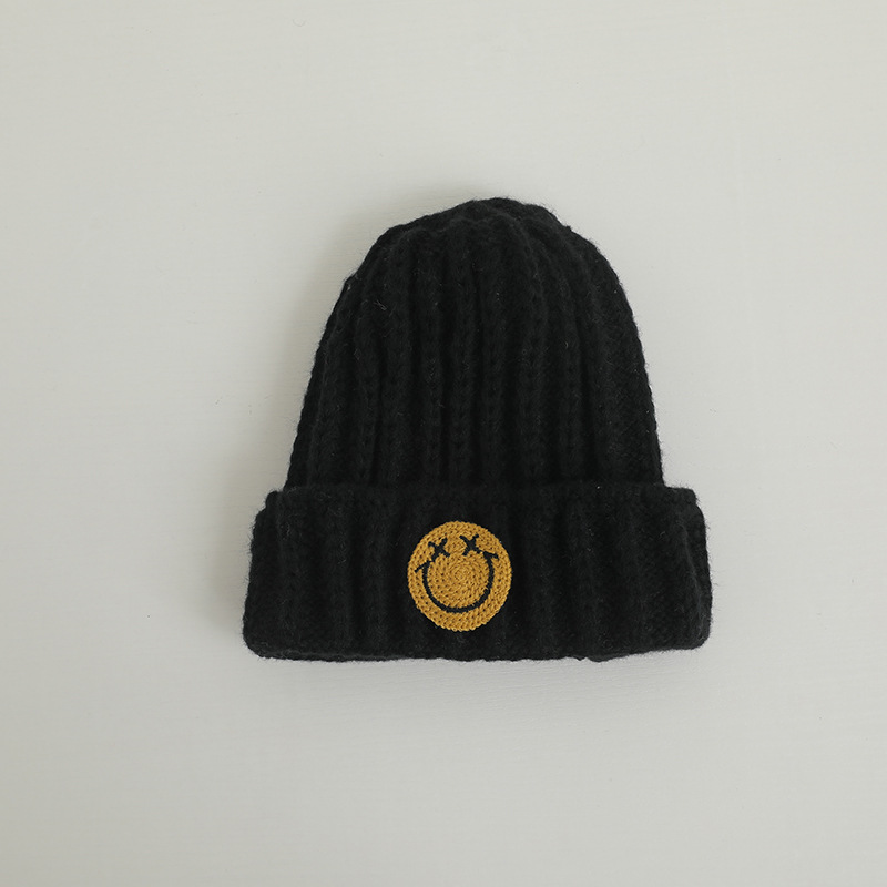 Baby Toddler Cute Smiley Solid Color Knit Hat