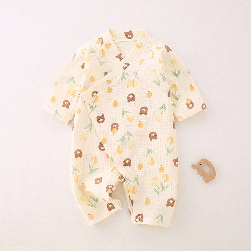 Baby Newborn Breathable Gauze Print Romper