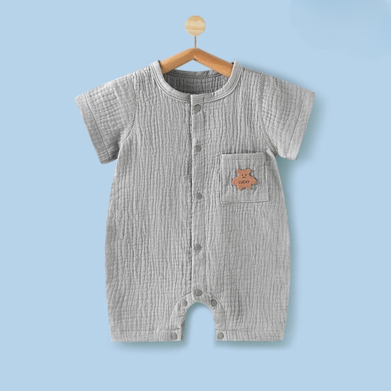 Baby Newborn Multicolor Floral Gauze Romper