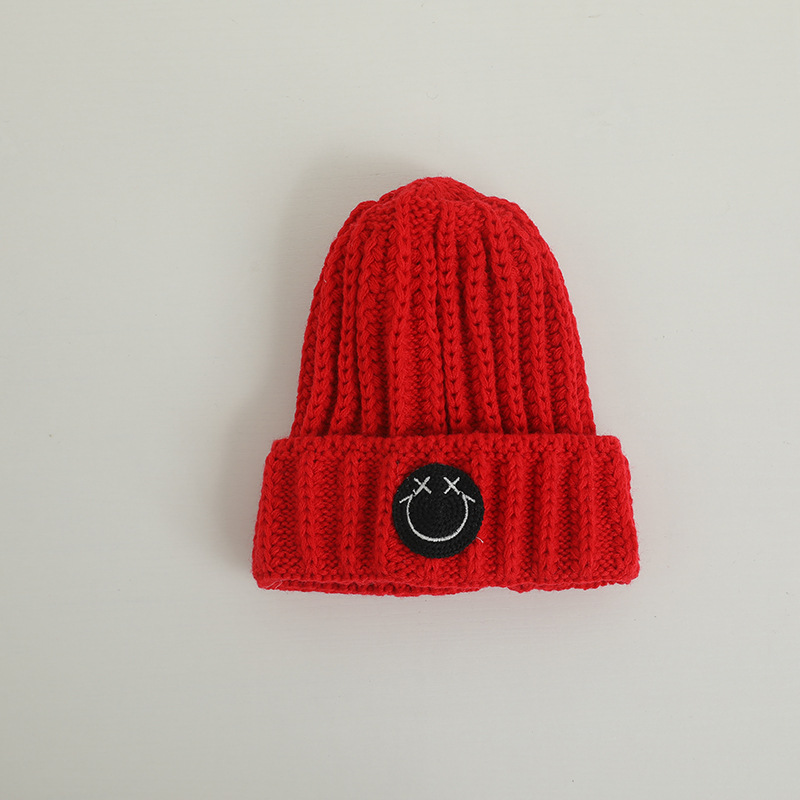 Baby Toddler Cute Smiley Solid Color Knit Hat