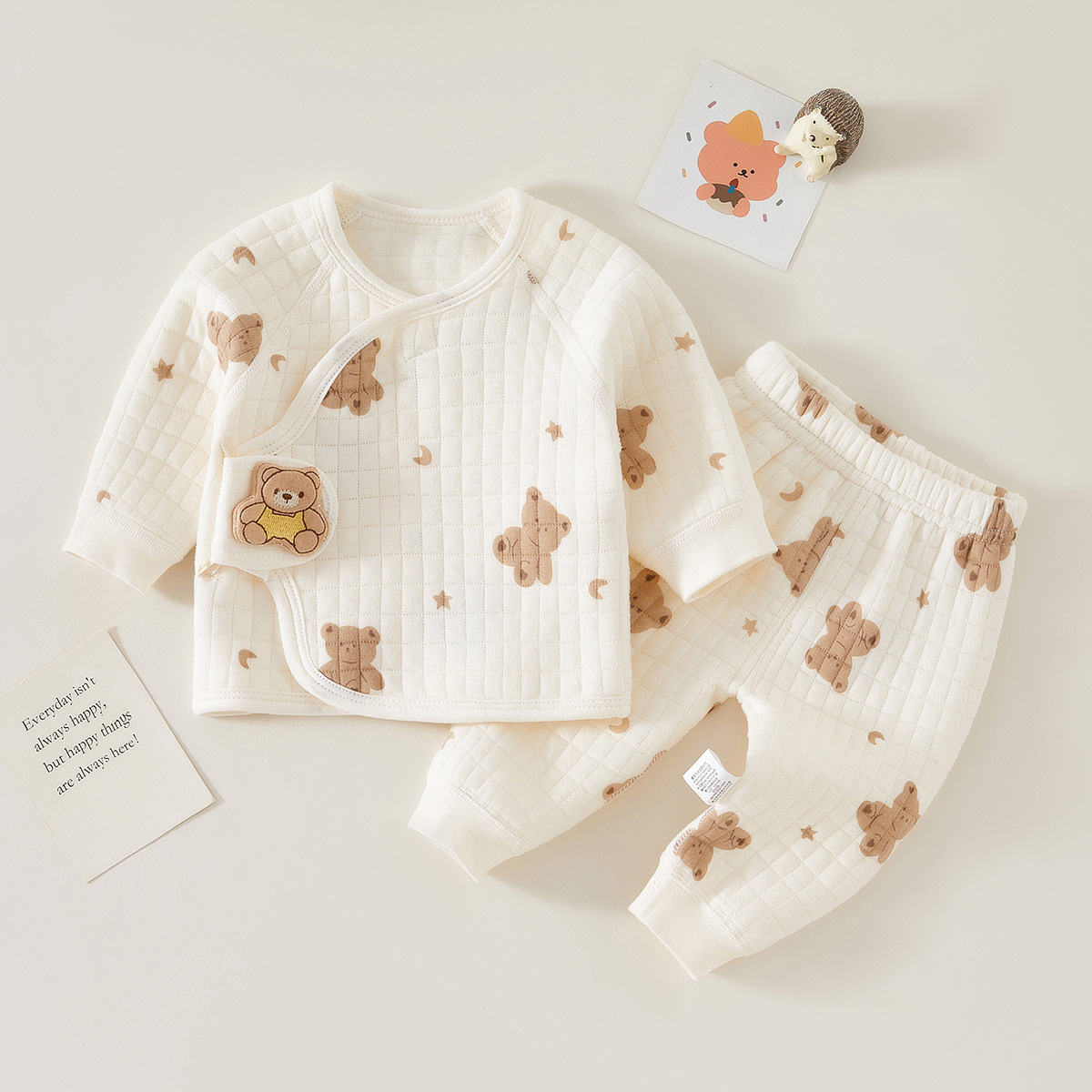 2 Piece Baby  Newborn Bear Animal Velcro Set