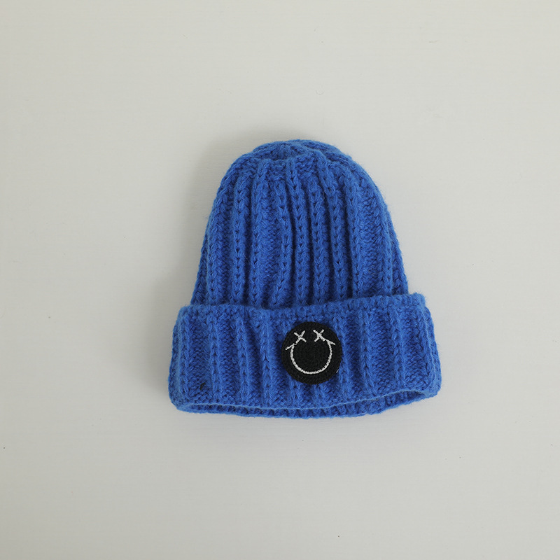 Baby Toddler Cute Smiley Solid Color Knit Hat